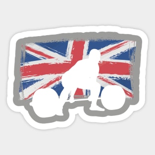 United Kingdom Flag Deadlift - Powerlifting Sticker